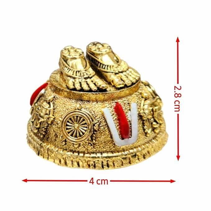 Plated Antique Lord Balaji Charan Paduka